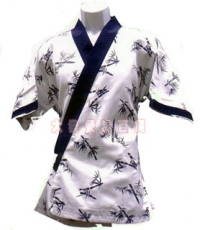 日式廚師服(竹字花配藍肩帶)